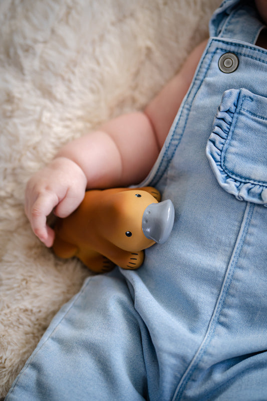 Platypus Natural Rubber Rattle & Teether/Bath Toy - Tikiri