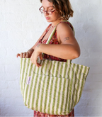 Pistachio Quilted Baby Bag - Mosey Me