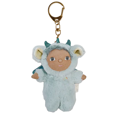 Olli Ella Dante Dragon dinky bag charm plush dragon keychain
