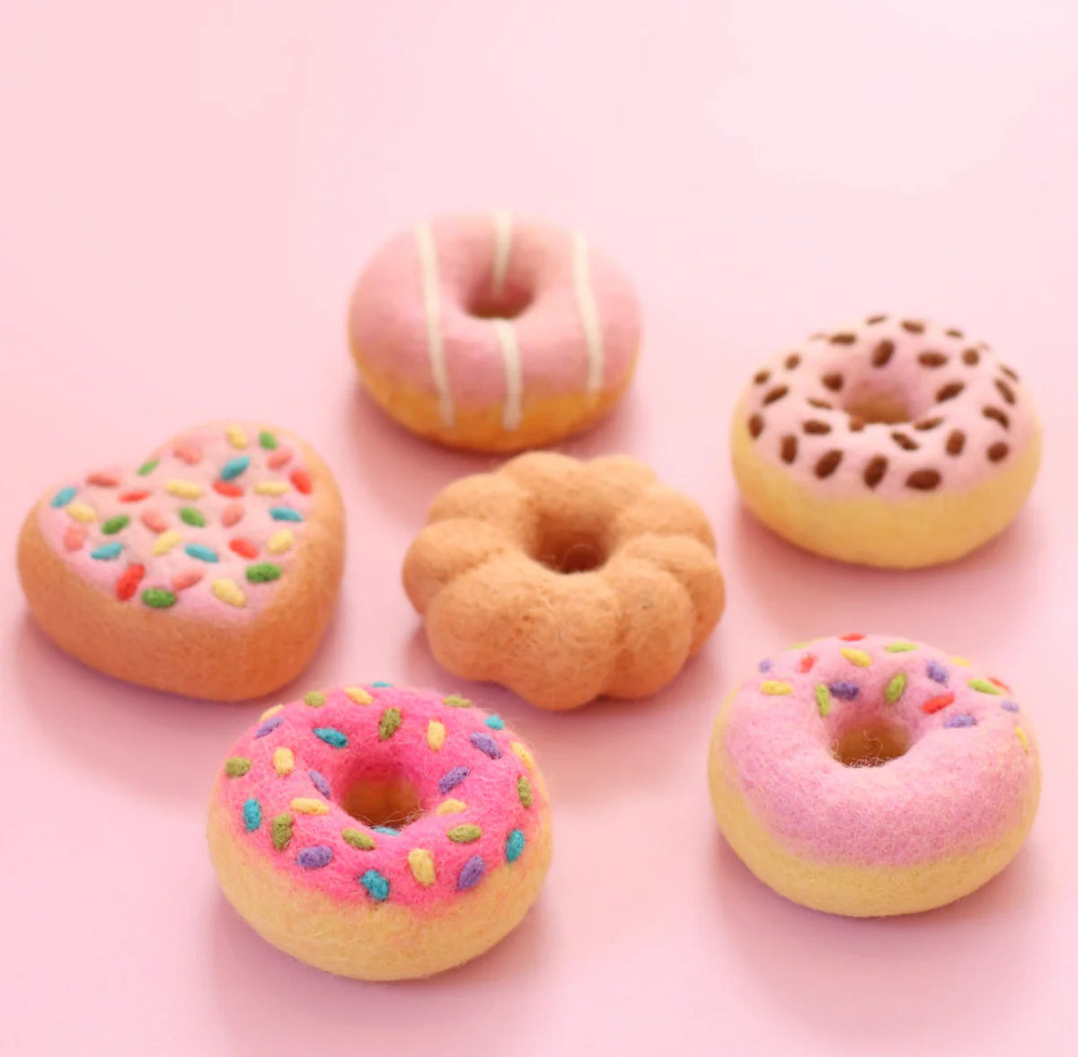 Cherry Sprinkle Donut Felt Food - Juni Moon