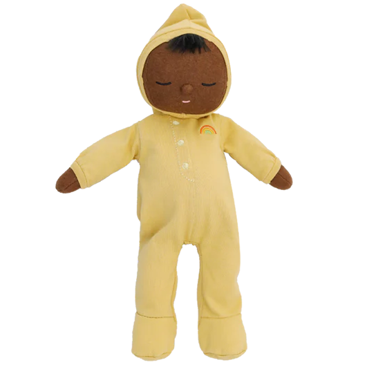 Mini Dozy Dinkum doll by Olli Ella soft baby doll yellow outfit

