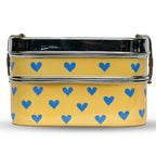 yellow blue hearts tuckerbox stainless steel lunchbox form picnic folk