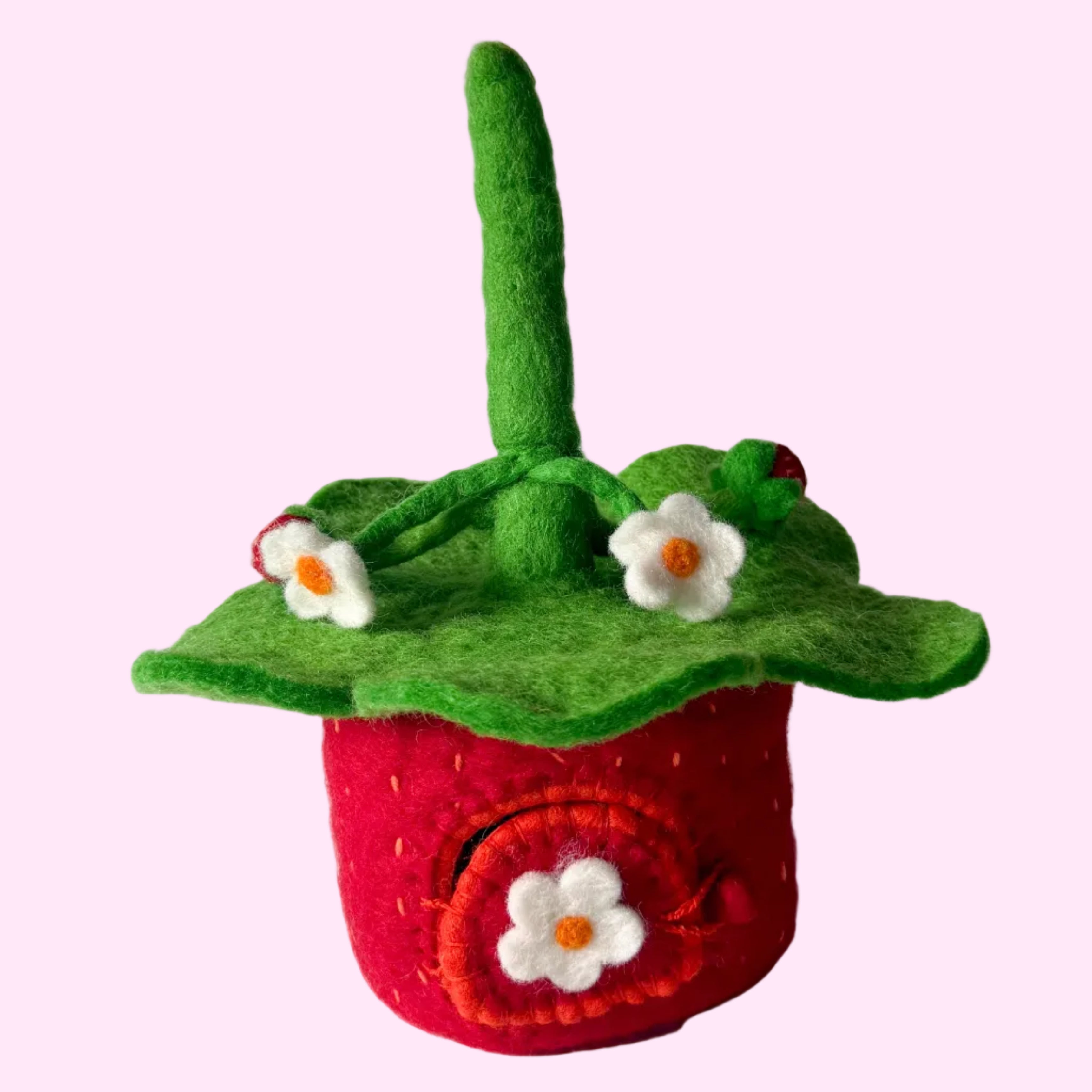 Strawberry Buttercup Felt Fairy House – Himalayan Felt Co