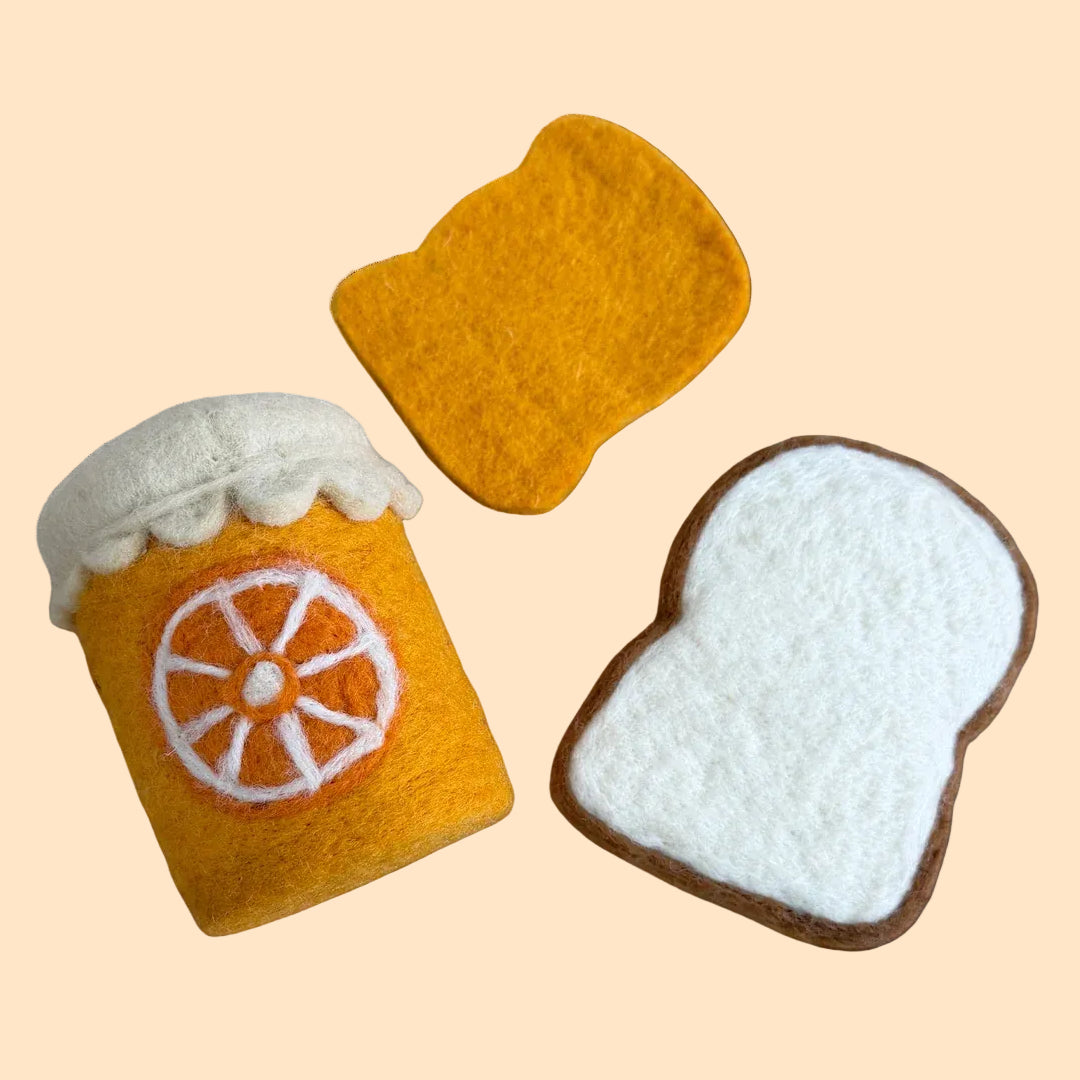 Marmalade Jar & Toast Felt Food Set - Playtisserie