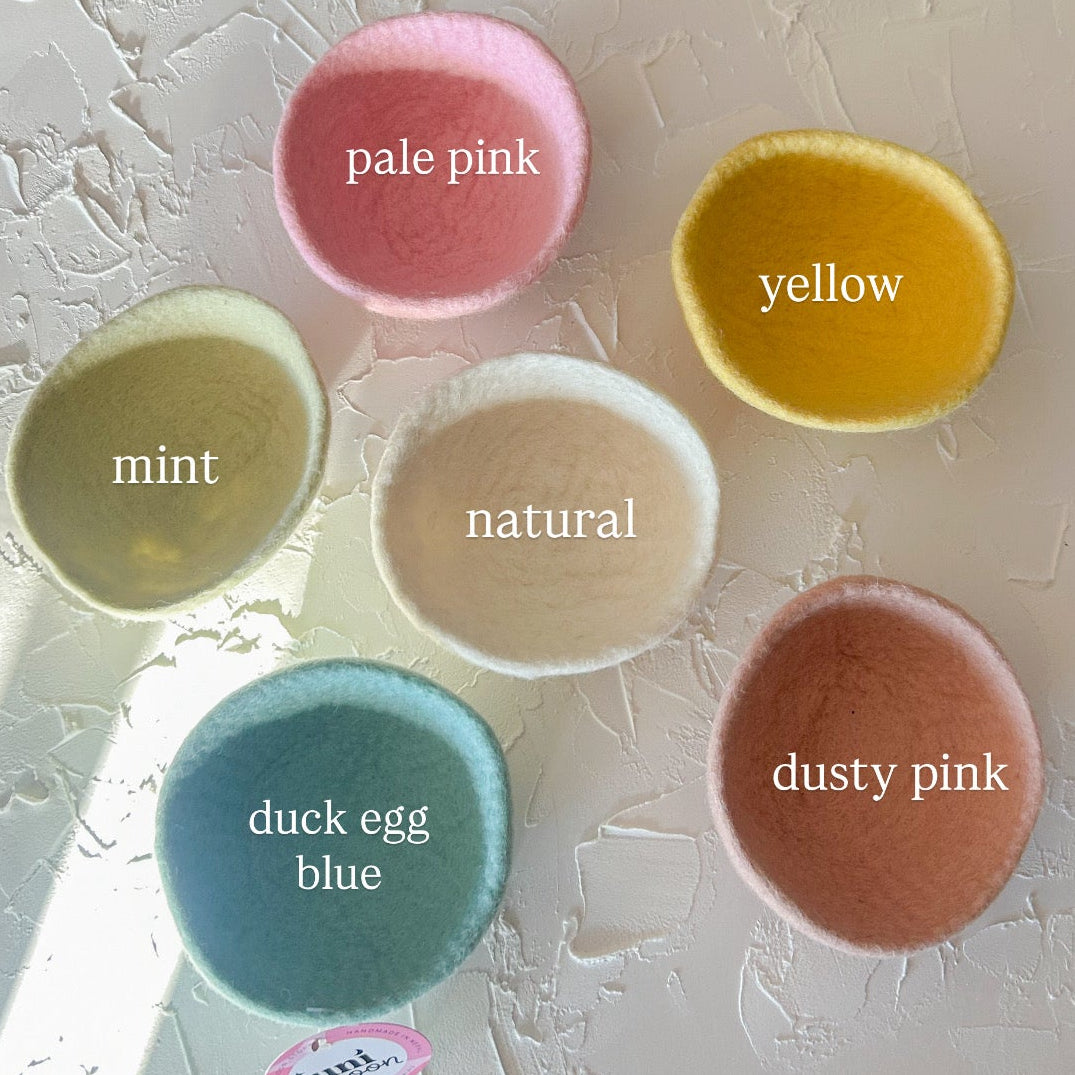 Pastel Felt Bowls - Juni Moon