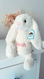 Personalised Medium Plush White Jumper