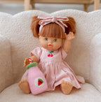 Cherry Pinstripe Doll Outfit Set - SALLI Collective