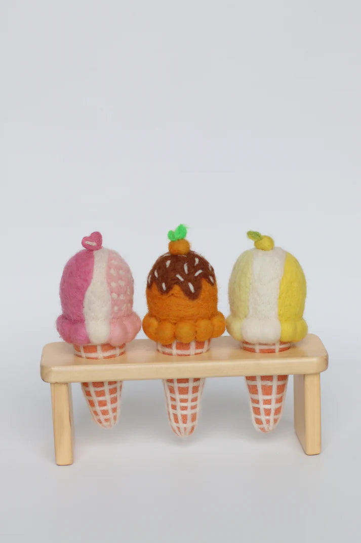 Jaffa Ice-Cream Cone Felt Food - Juni Moon