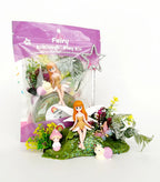Resealable KidDough pouch with fairy themed figurines, garden accessories and sensory dough for screen-free imaginative play activities