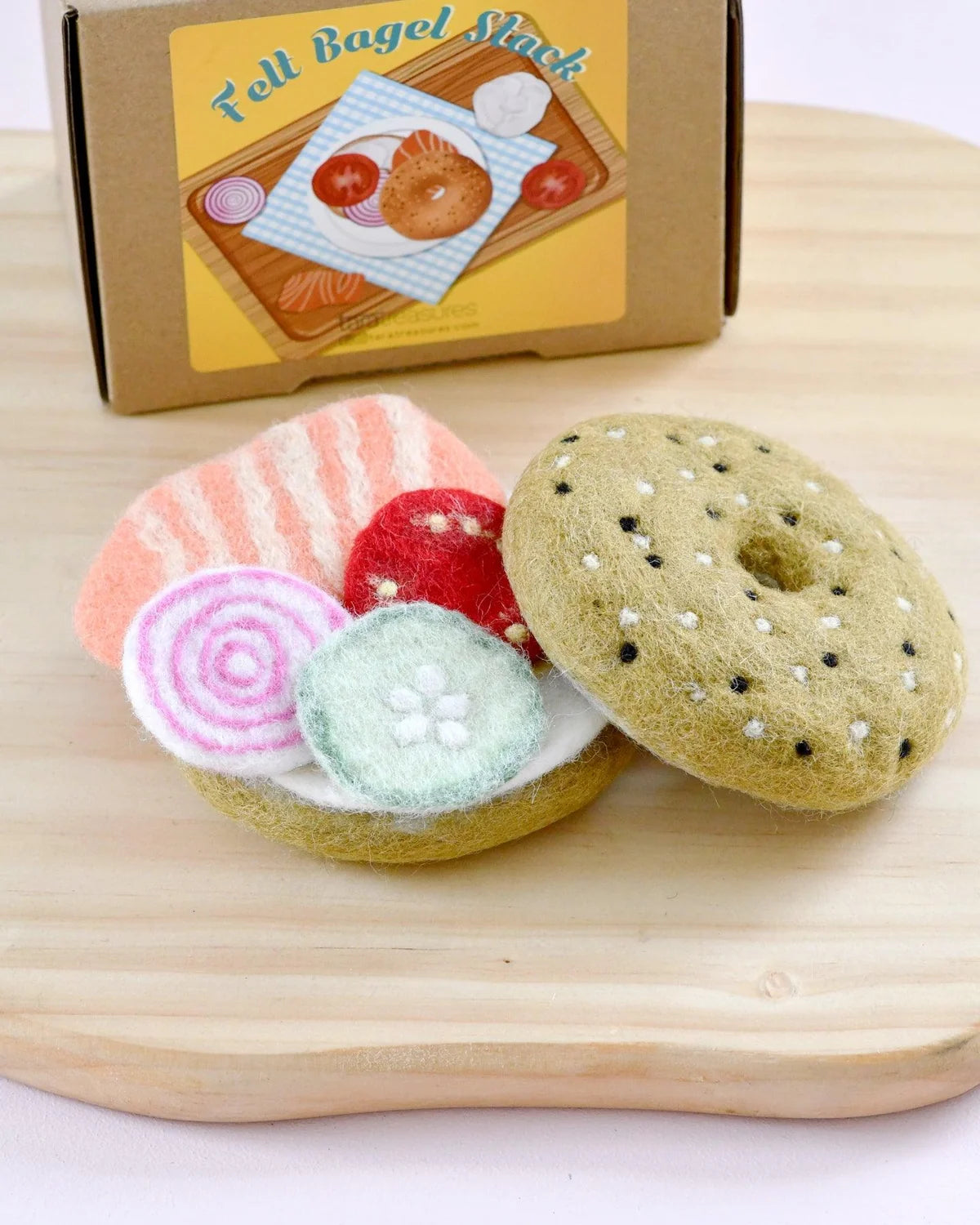 Bagel Stack Felt Food Set - Tara Treasures