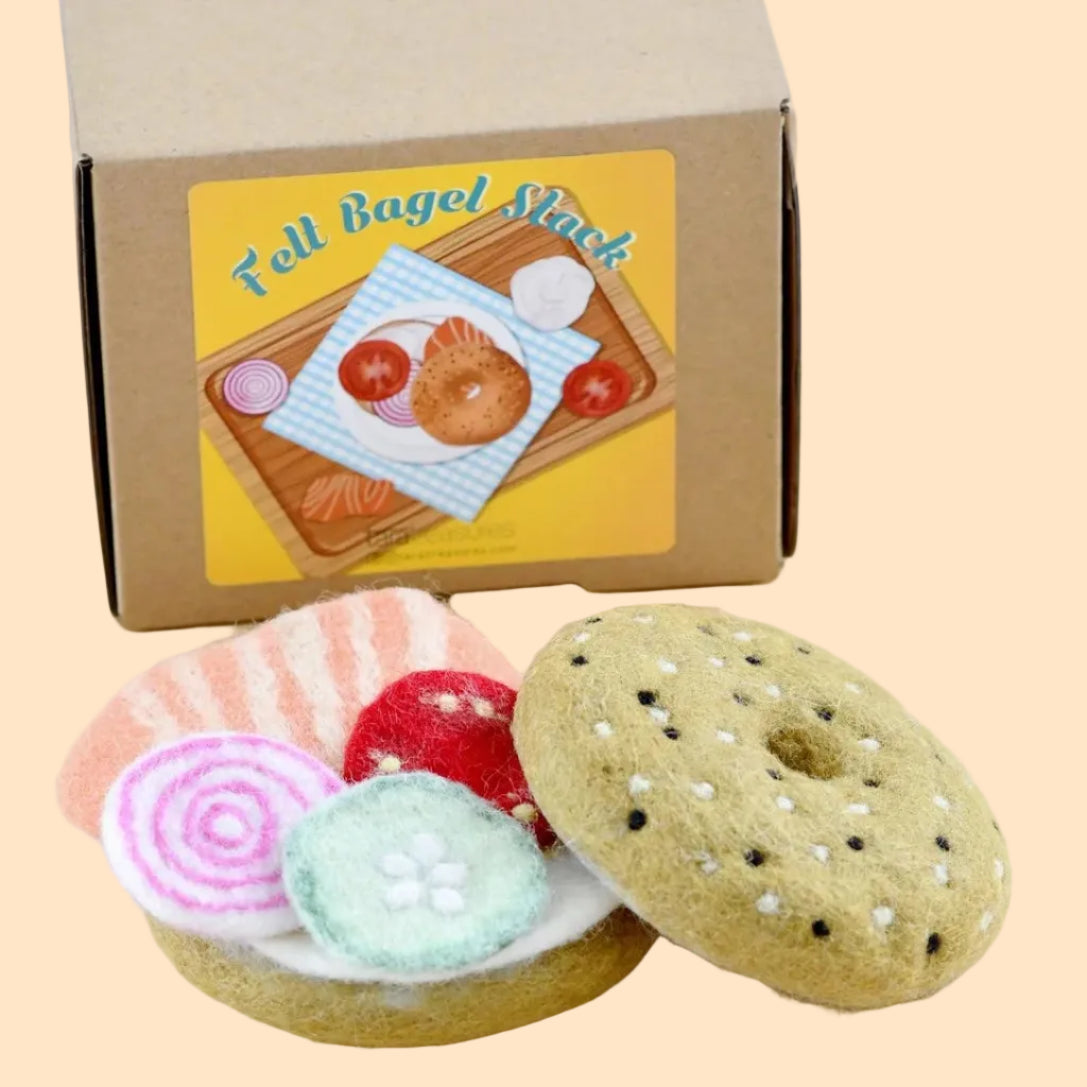 Bagel Stack Felt Food Set - Tara Treasures