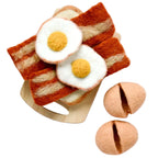 Bacon + Eggs Breakfast Set Felt Food - Tara Treasures