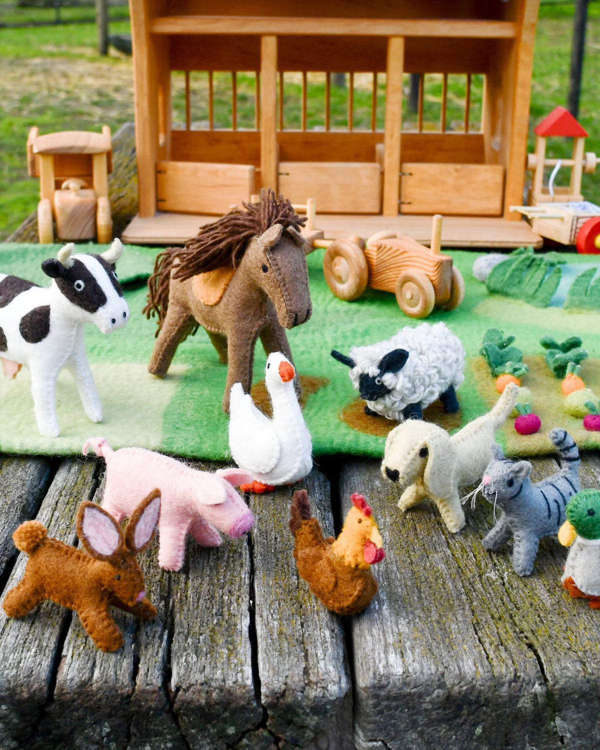 Felt Farm Animals (Set of 10) - Tara Treasures