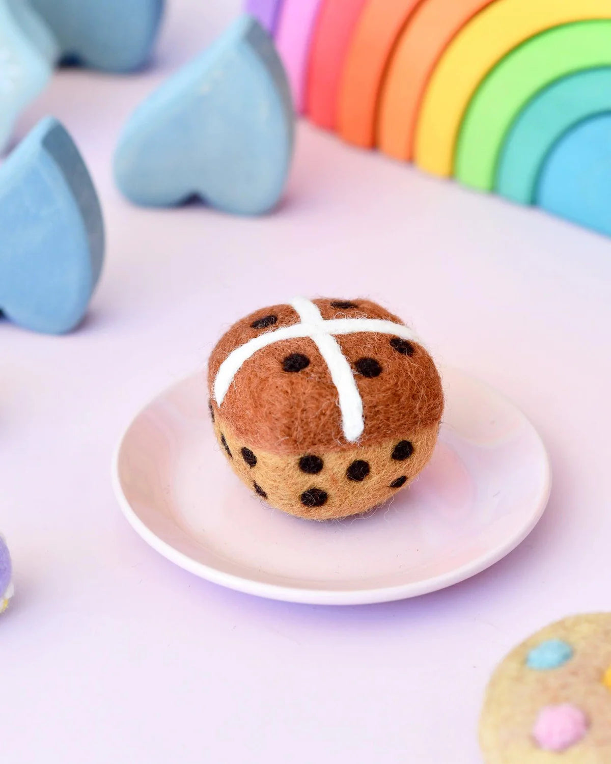Hot Cross Bun Felt Food - Tara Treasures