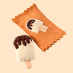 Vanilla Felt Ice-Cream & Wrapper - Tara Treasures