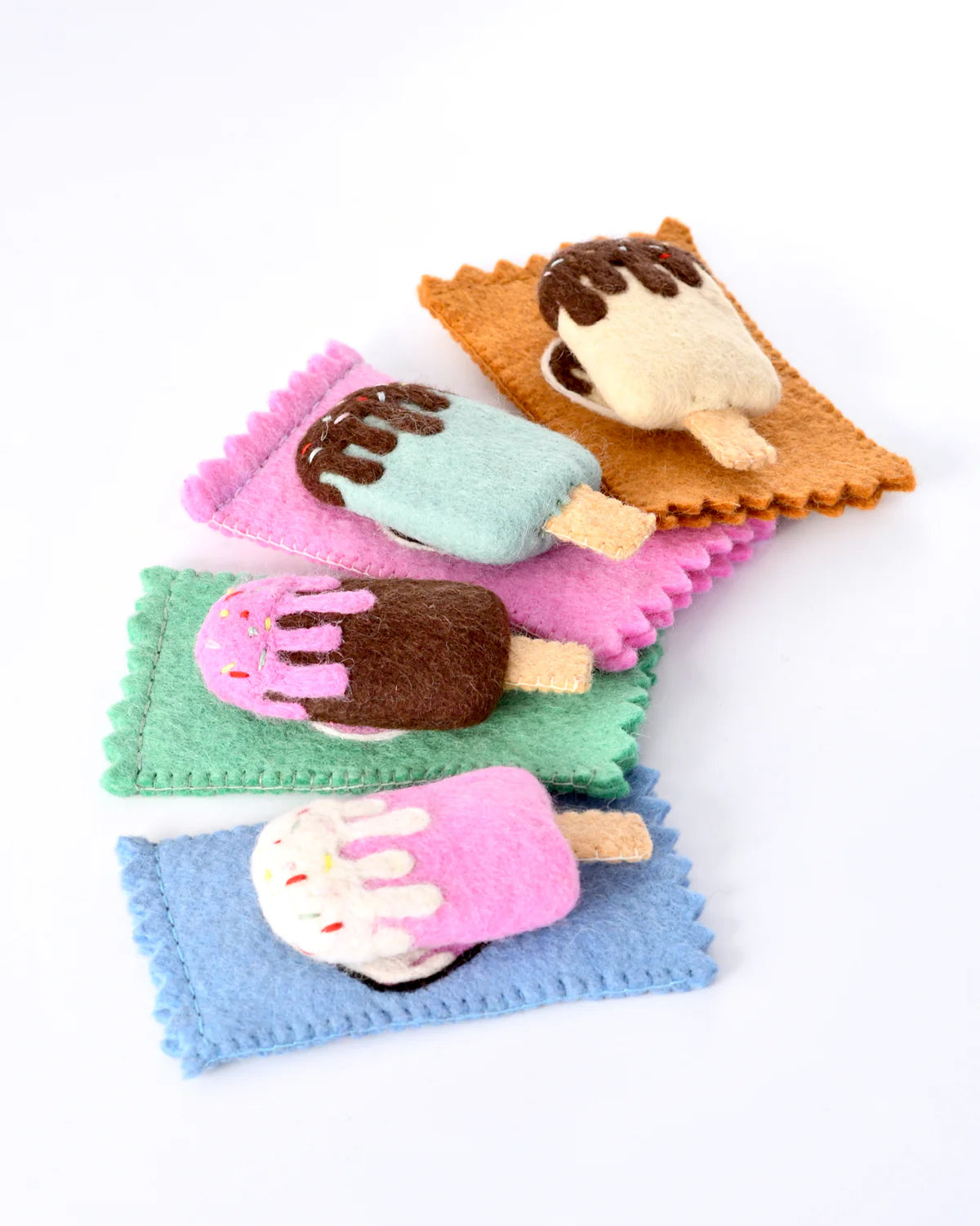 Vanilla Felt Ice-Cream & Wrapper - Tara Treasures