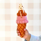 Neapolitan Ice Cream Cone Felt Food - Tara Treasures