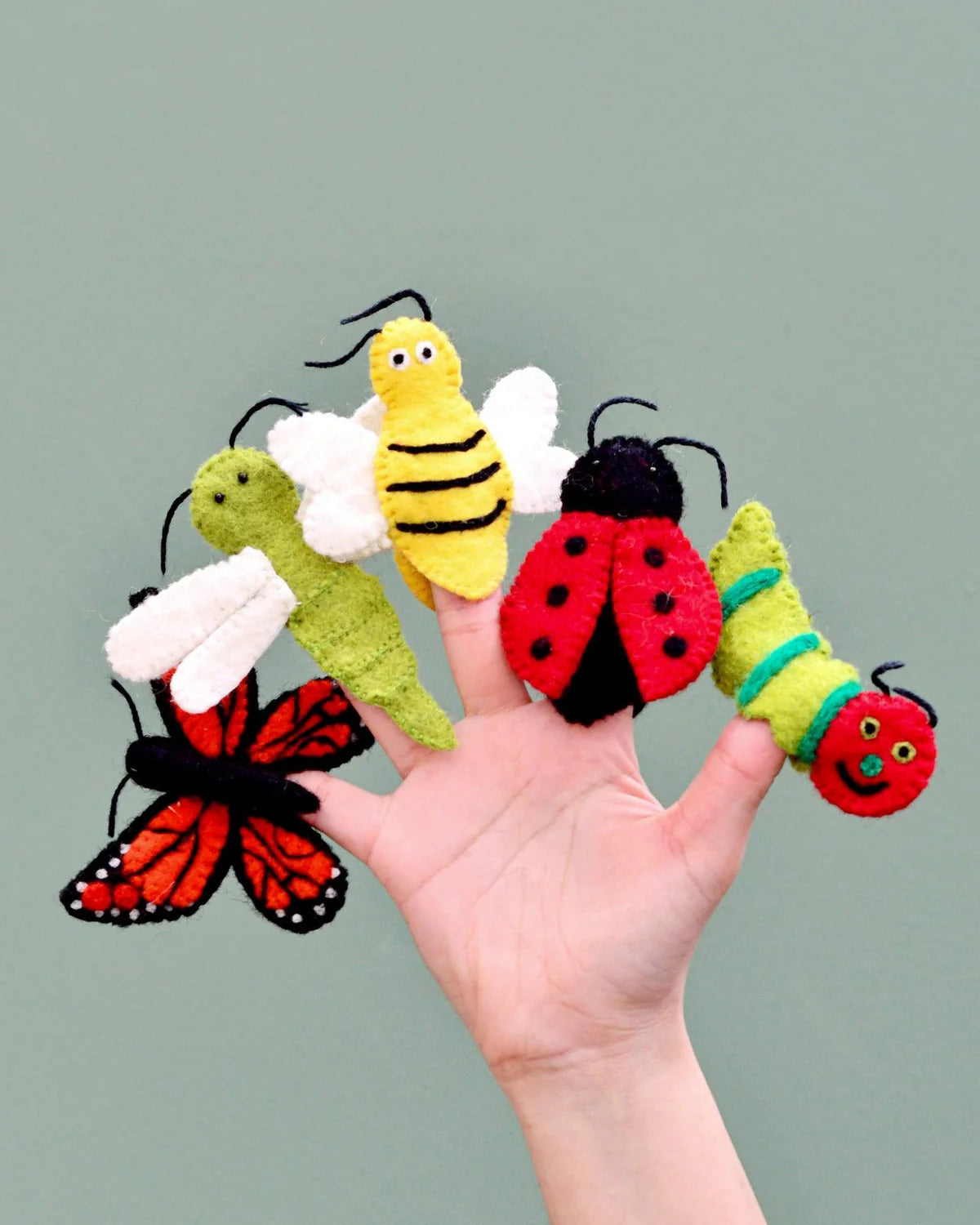 Insects & Bugs Felt Finger Puppet Set - Tara Treasures