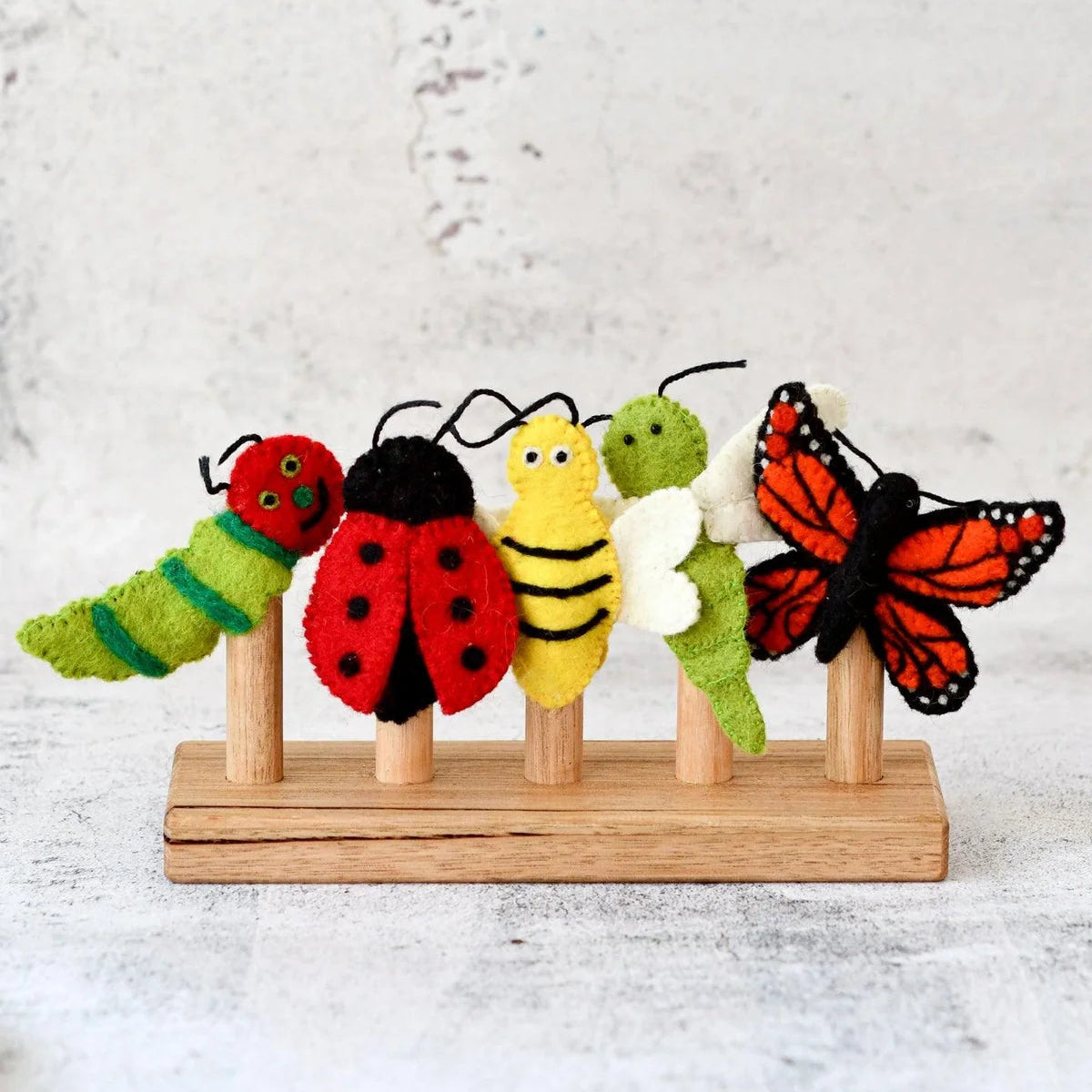 Insects & Bugs Felt Finger Puppet Set - Tara Treasures