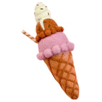 Neapolitan Ice Cream Cone Felt Food - Tara Treasures