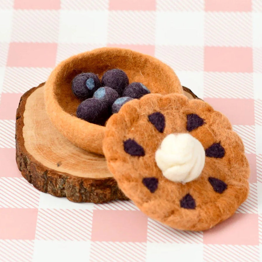 Blueberry Pie Felt Food Set - Tara Treasures