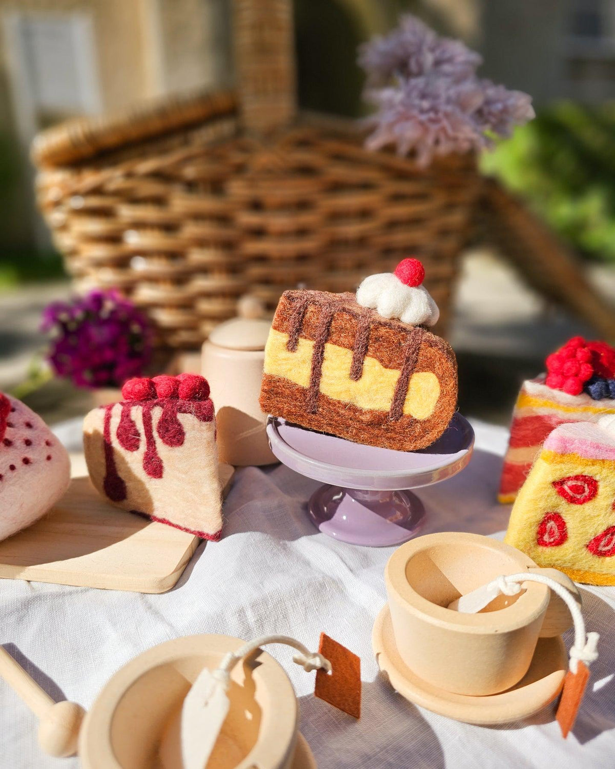 Boysenberry Cheesecake Slice Felt Food - Tara Treasures