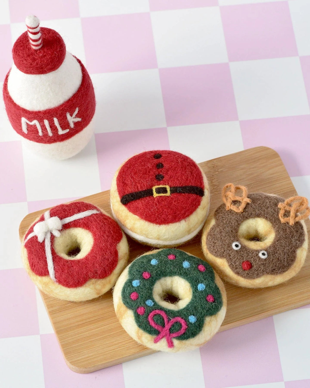Reindeer Salted Pretzel Felt Donut - Tara Treasures
