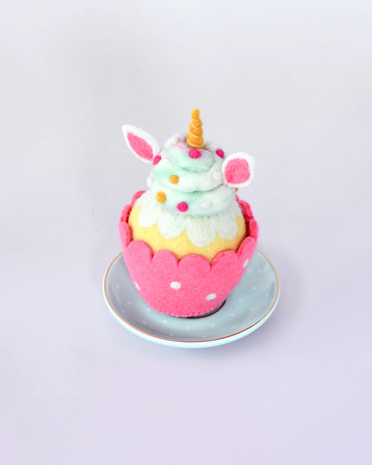 Pink Unicorn Felt Cupcake - Tara Treasures