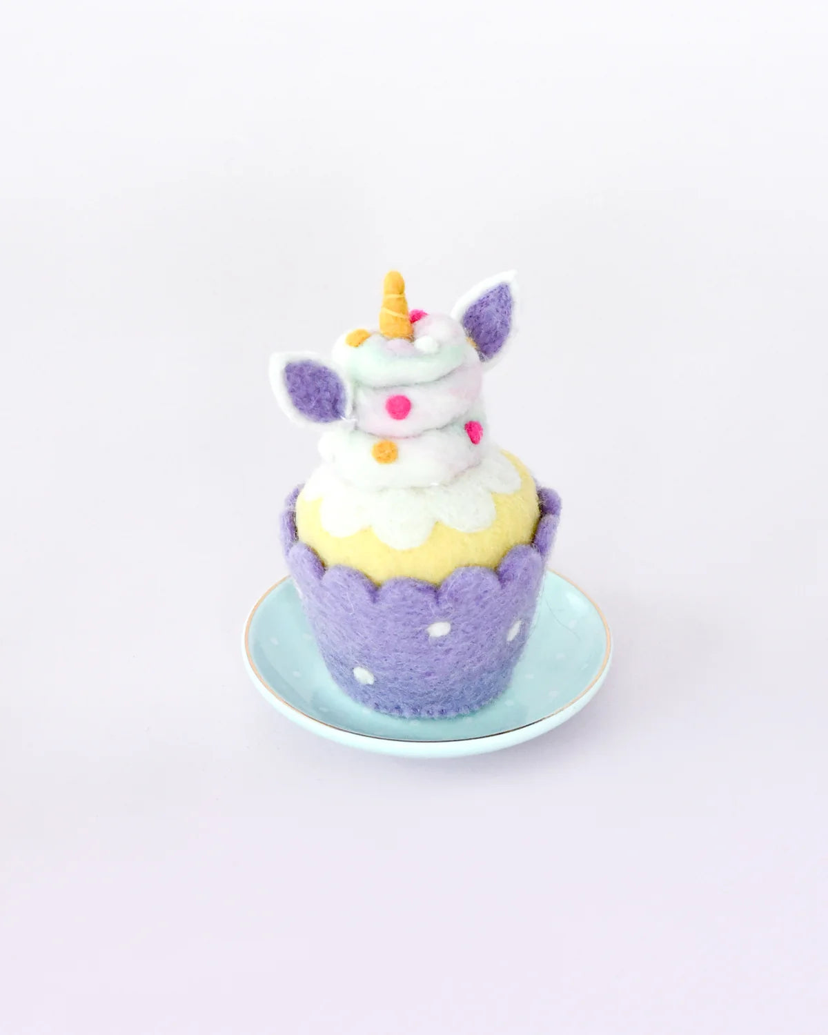 Purple Unicorn Felt Cupcake - Tara Treasures