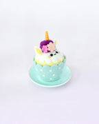 Blue Unicorn Felt Cupcake - Tara Treasures