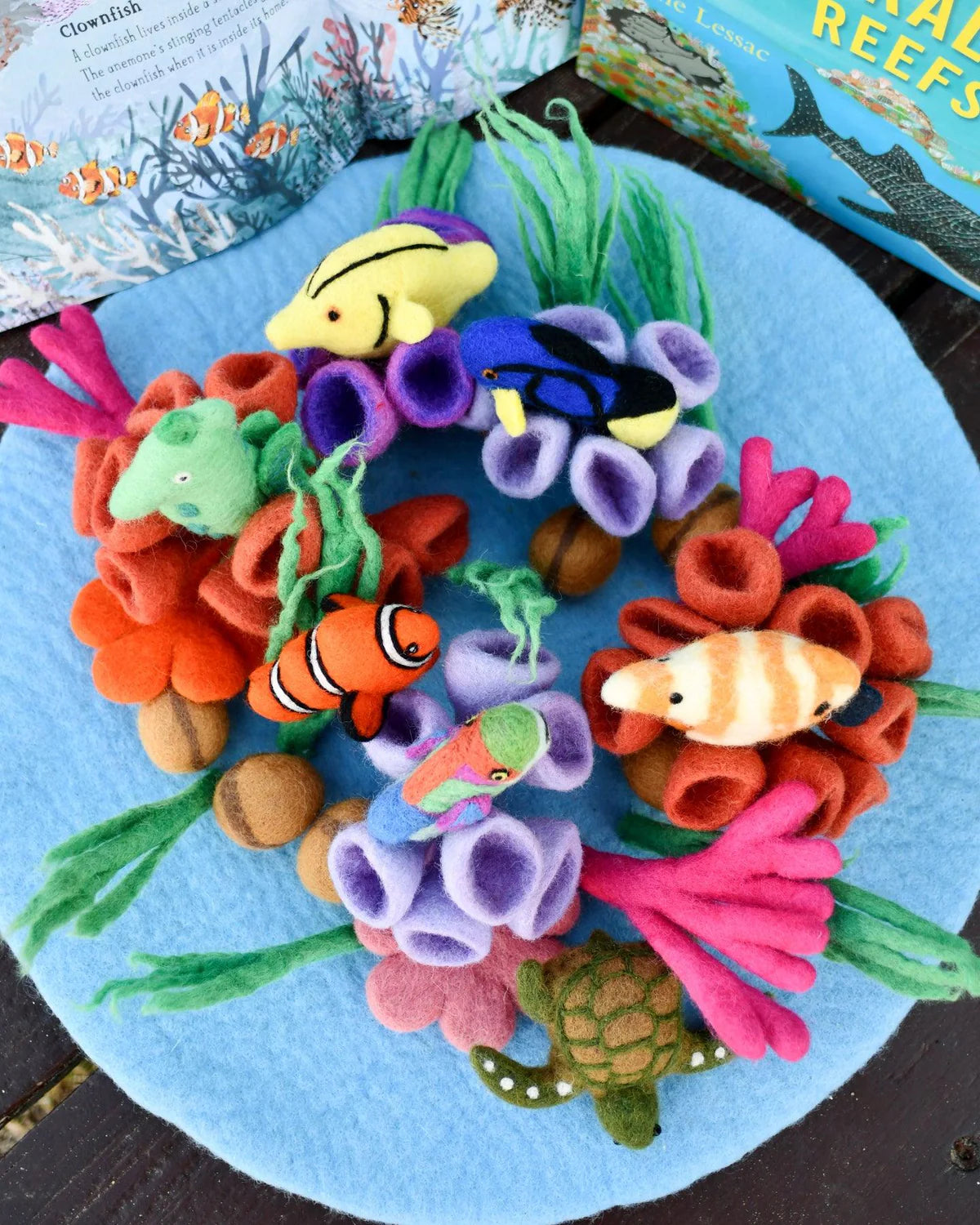 Coral Reef Felt Play Mat Playscape - Tara Treasures