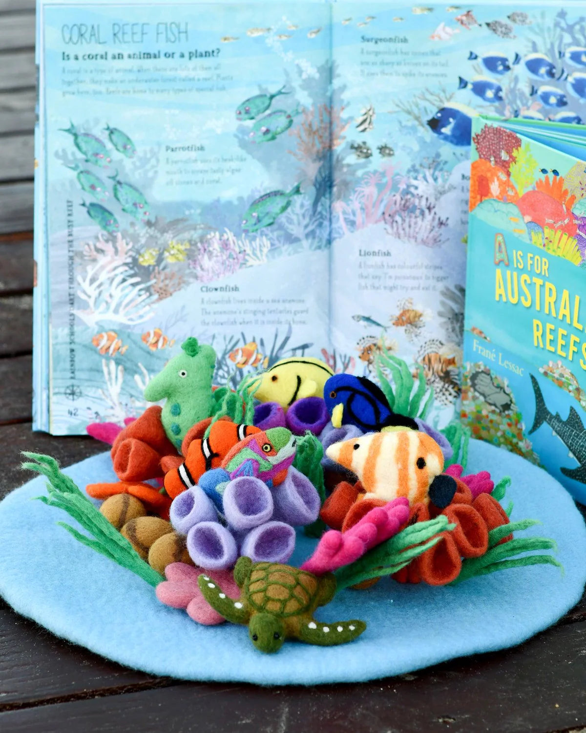 Coral Reef Felt Play Mat Playscape - Tara Treasures