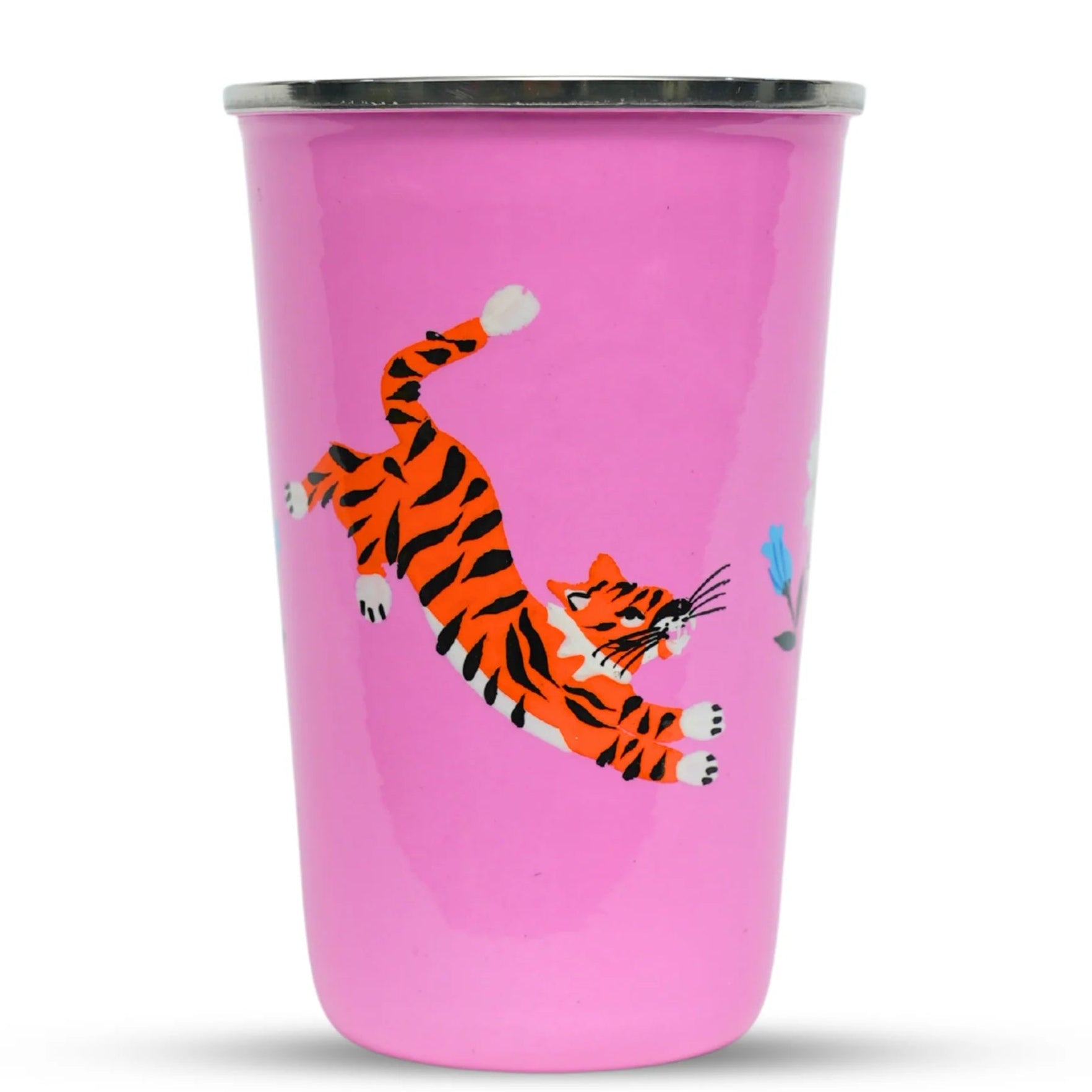 pink tiger design stainless steel tumbler for camping from picnic folk
