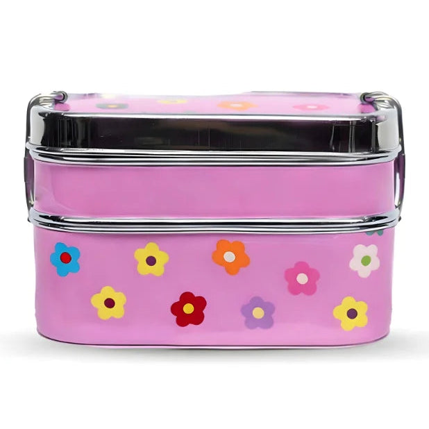 pink daisies tuckerbox stainless steel lunchbox form picnic folk