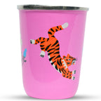 pink stainless steel tiger cup tumbler picnic folk camping