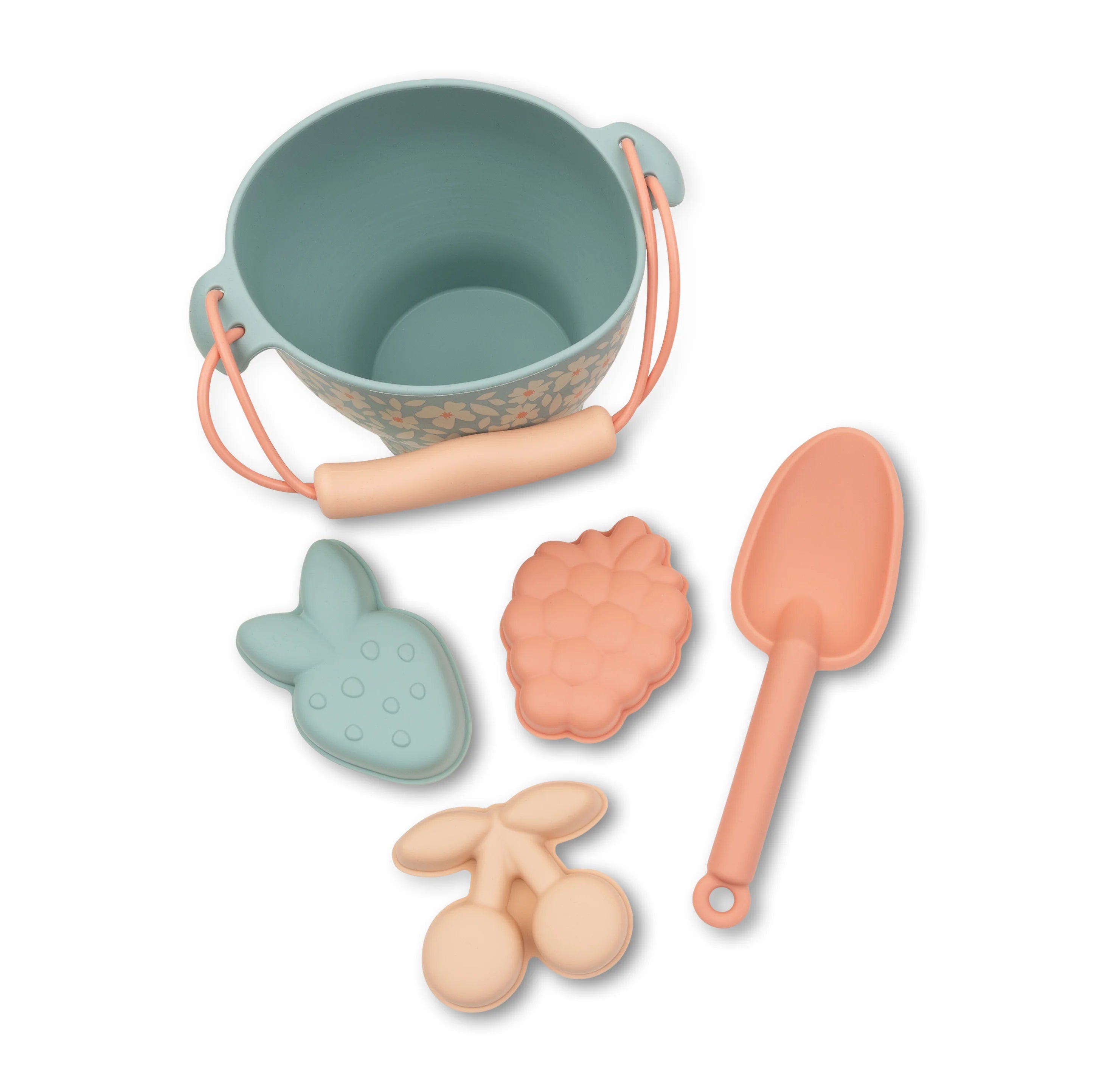 Silicone beach play set with Florish Green floral print by Swim Essentials