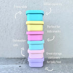 Rainbow Silicone Snack Containers (set of 6) - Munchii