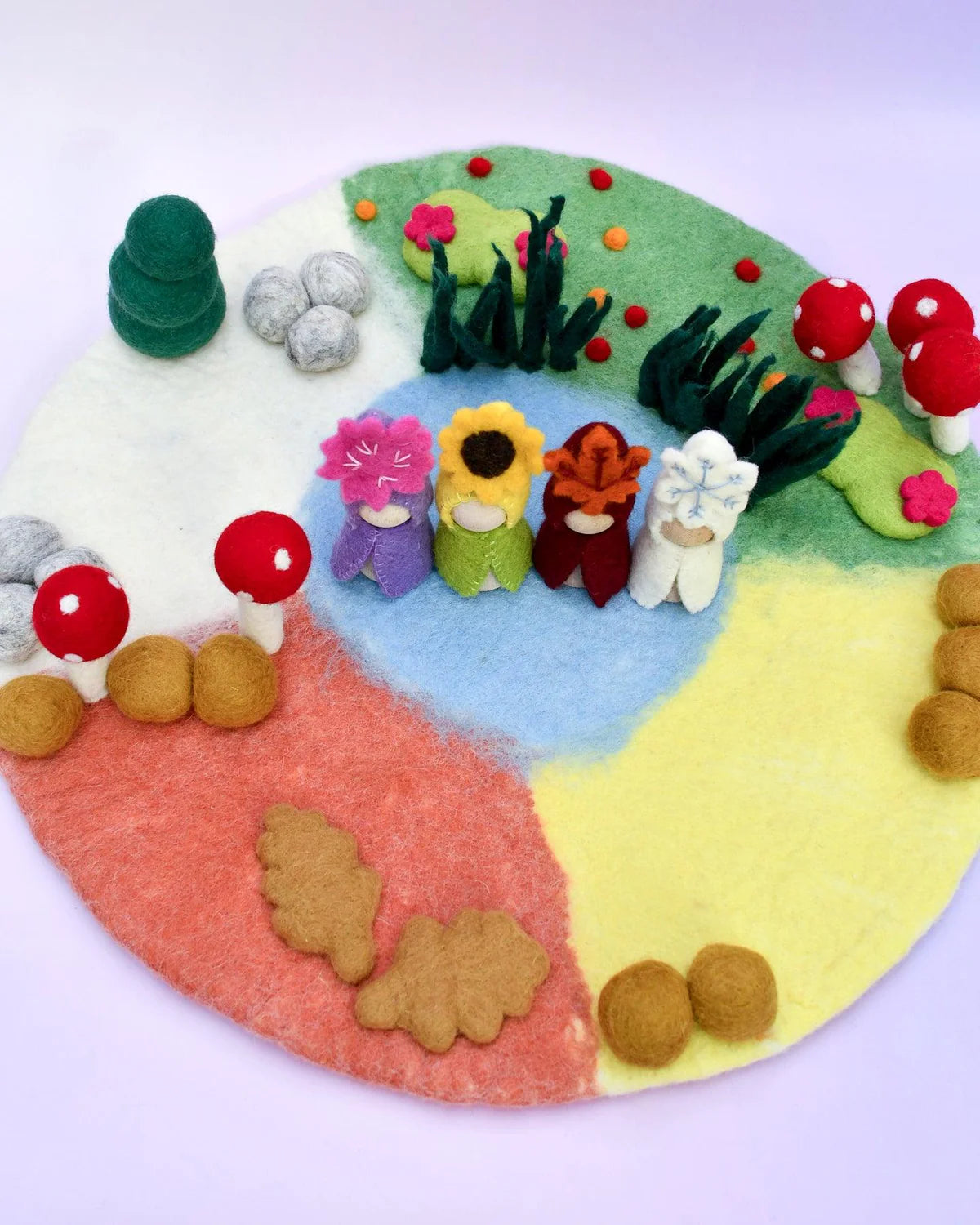 Four Seasons Small Felt Play Mat Playscape - Tara Treasures
