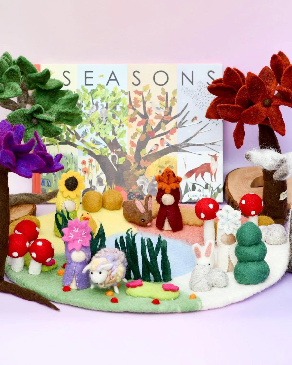 Four Seasons Small Felt Play Mat Playscape - Tara Treasures