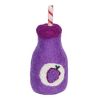 felt grape juice toy handmade wool pretend play doll drink bottle Juni Moon