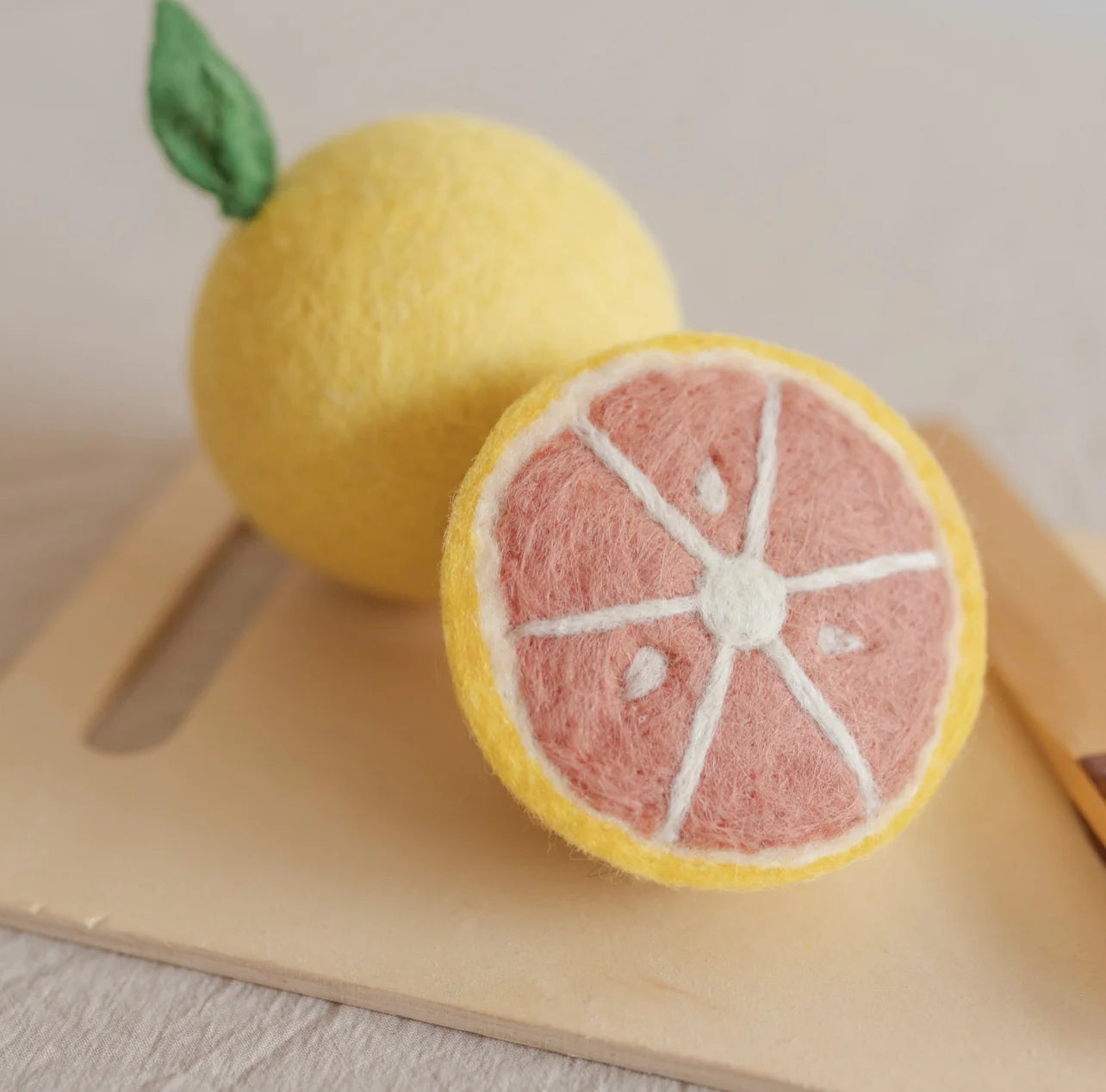 Pink Grapefruit Set Felt Food - Juni Moon