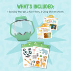 DIY Zoo Sensory Light Up Play Jar Gift Set - Glo Pals