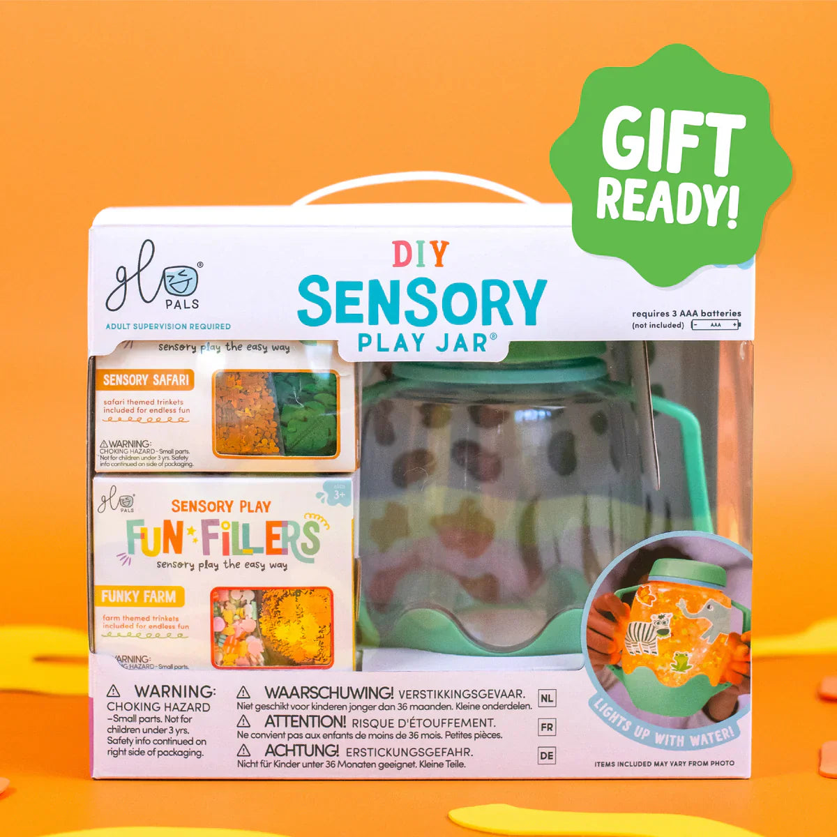 DIY Zoo Sensory Light Up Play Jar Gift Set - Glo Pals