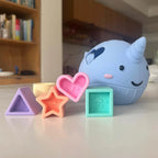 Pastel Narwhal Shape Sorter - Jellystone Designs