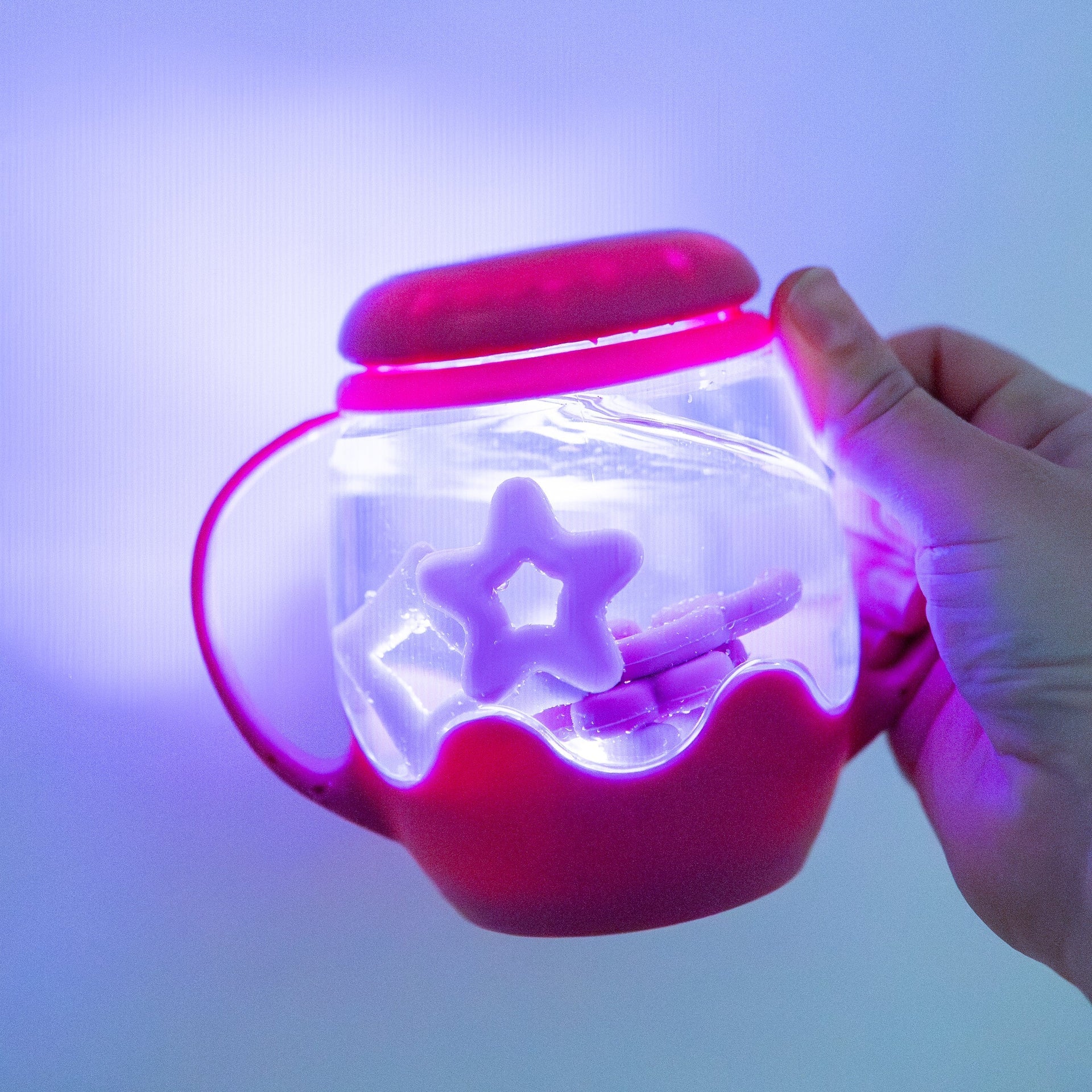 Pink Gumdrop Sensory Light Up Play Jar Gift Set - Glo Pals