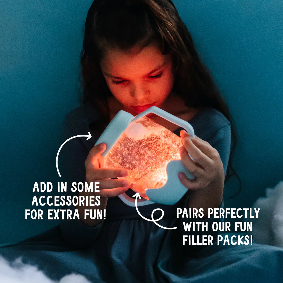 Blue Glo Pals sensory play jar light up sensory toy
