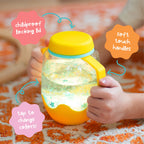 Yellow calming sensory toy jar for creative play
