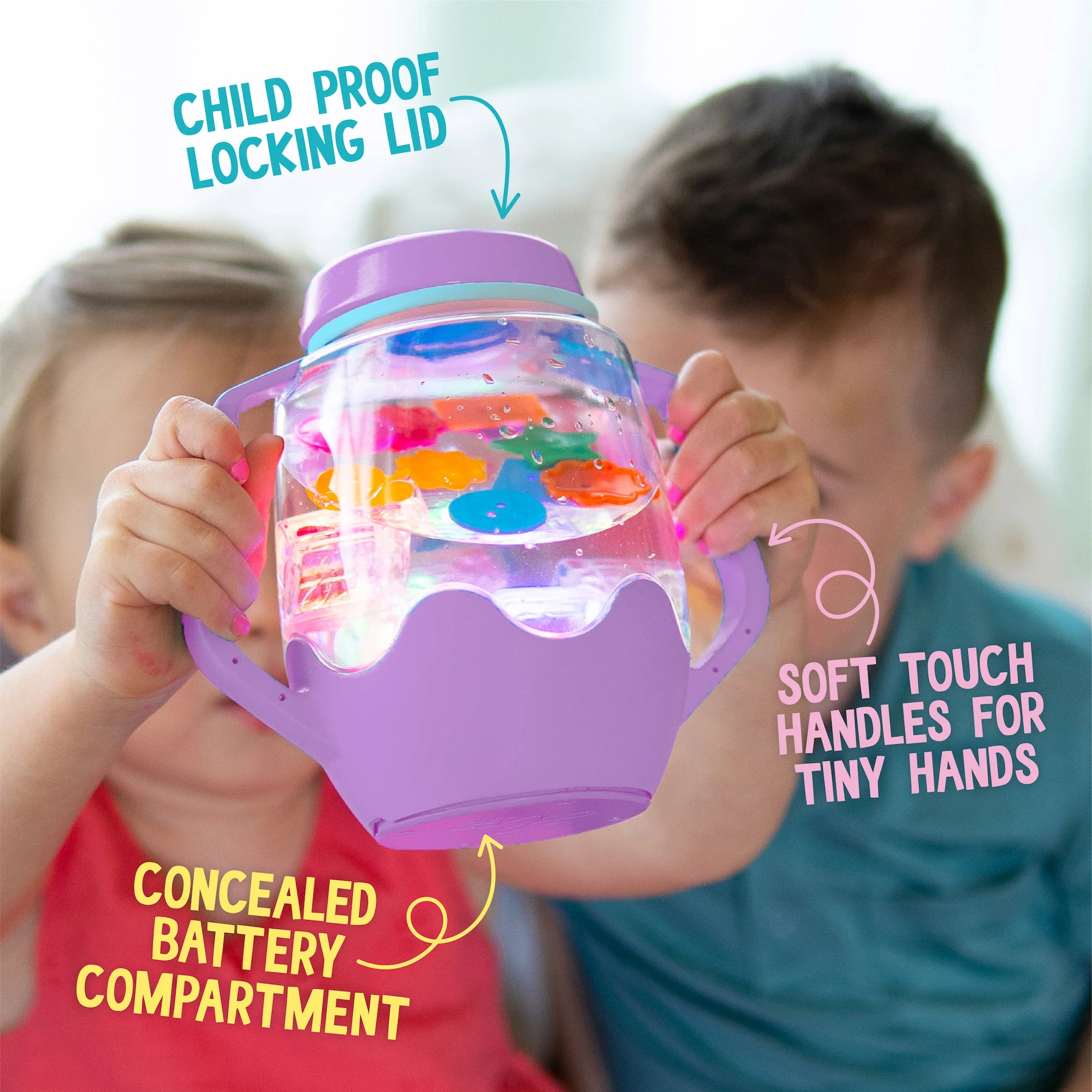 Interactive glo pals sensory play jar for toddlers
