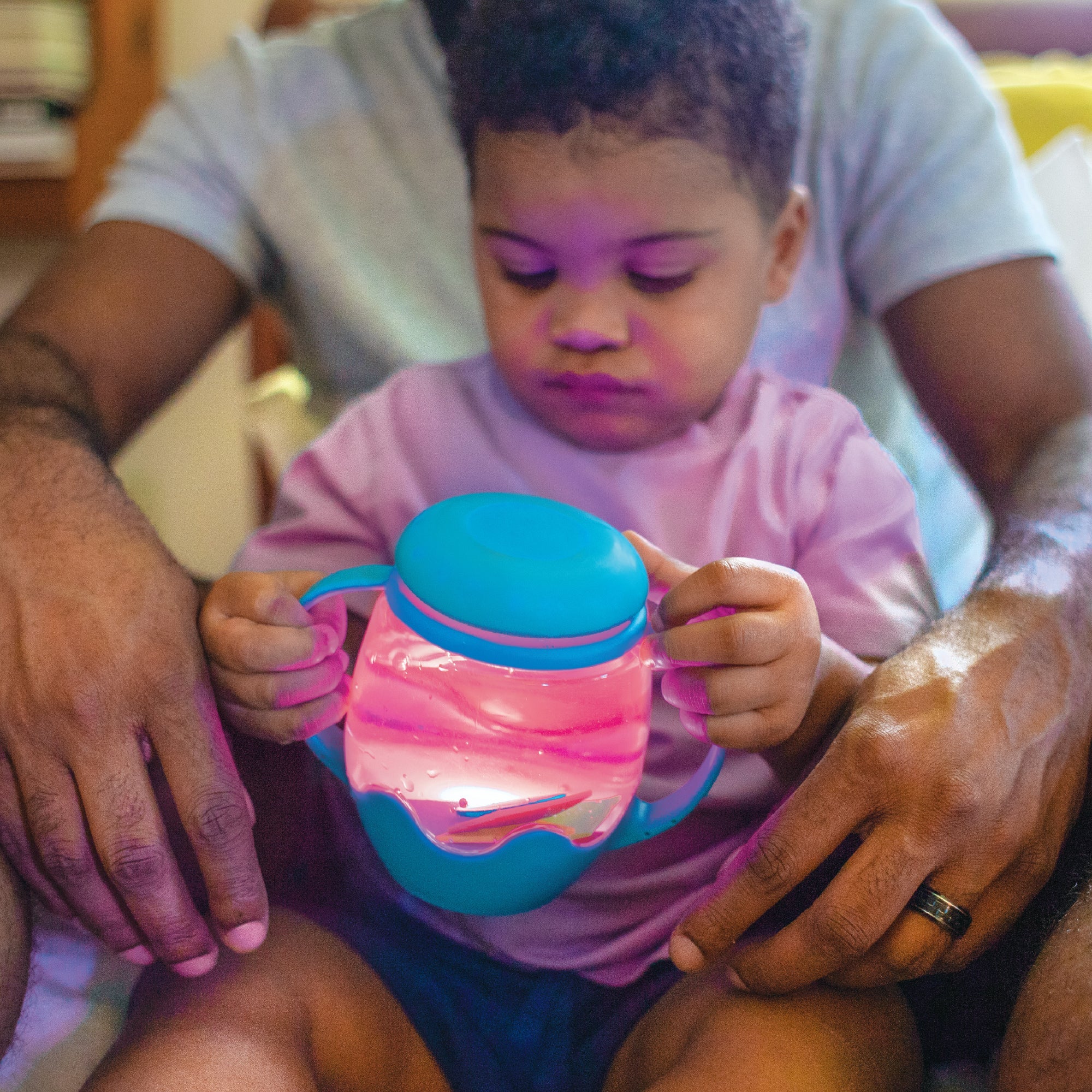 Blue Glo Pals mini sensory play jar light up sensory toy
