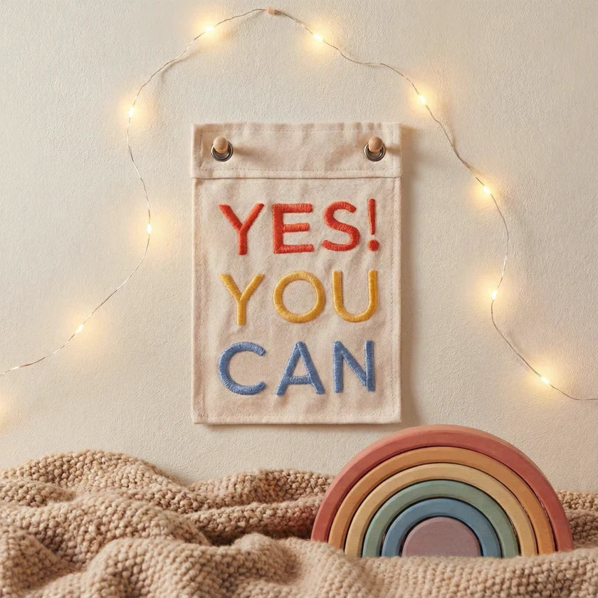 Positive affirmation kids wall banner by Little Lamb Kind
